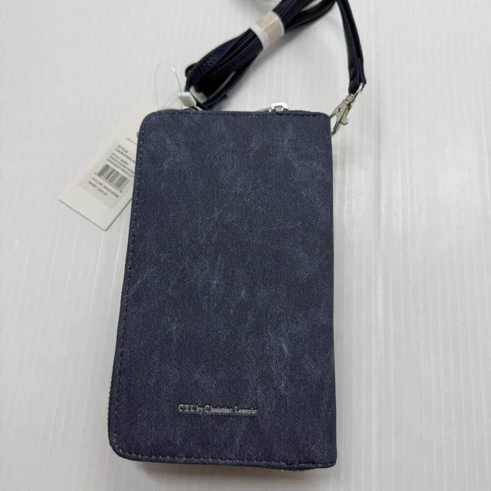 CXL Christian Lacroix Denim Phone Crossbody Wristlet Wallet NWT Indigo Travel